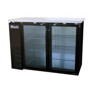 MIgali 48" Glass Back Bar Refrigerator